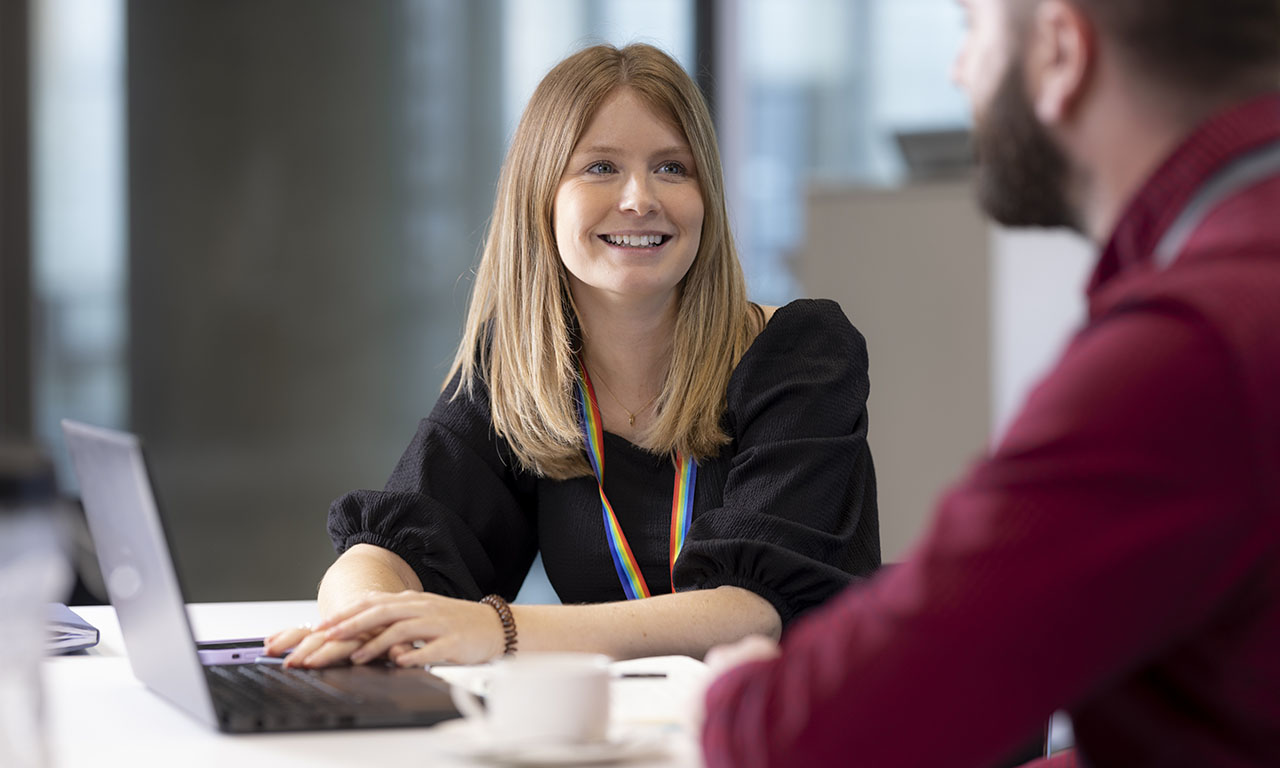 Lloyd's colleagues in the Lloyd's building