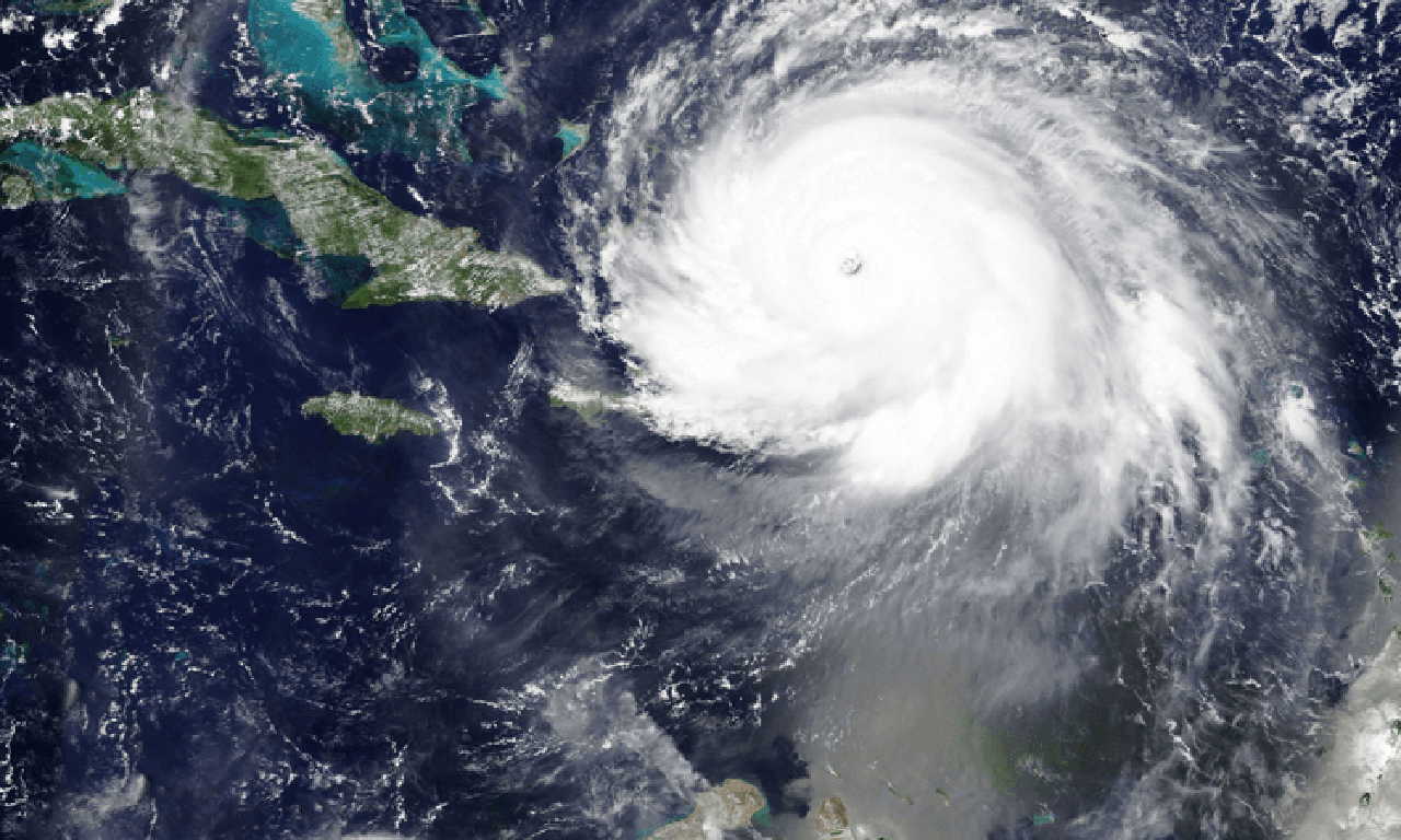 A weather pattern viewed from space