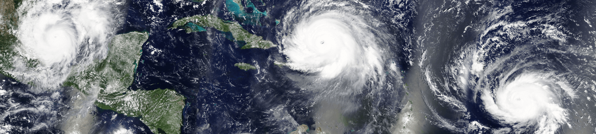 A view of a weather pattern from space