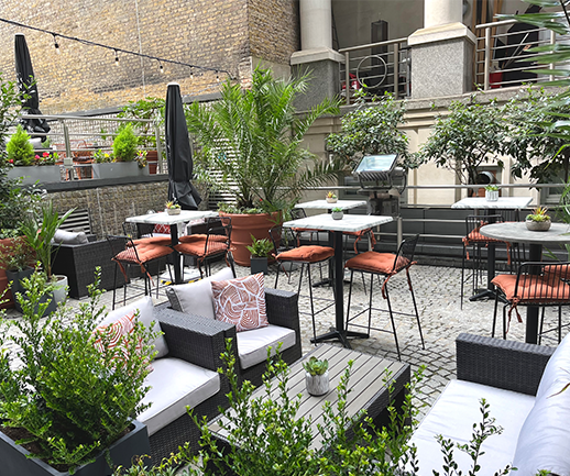 One Under Lime outsdie with seating 